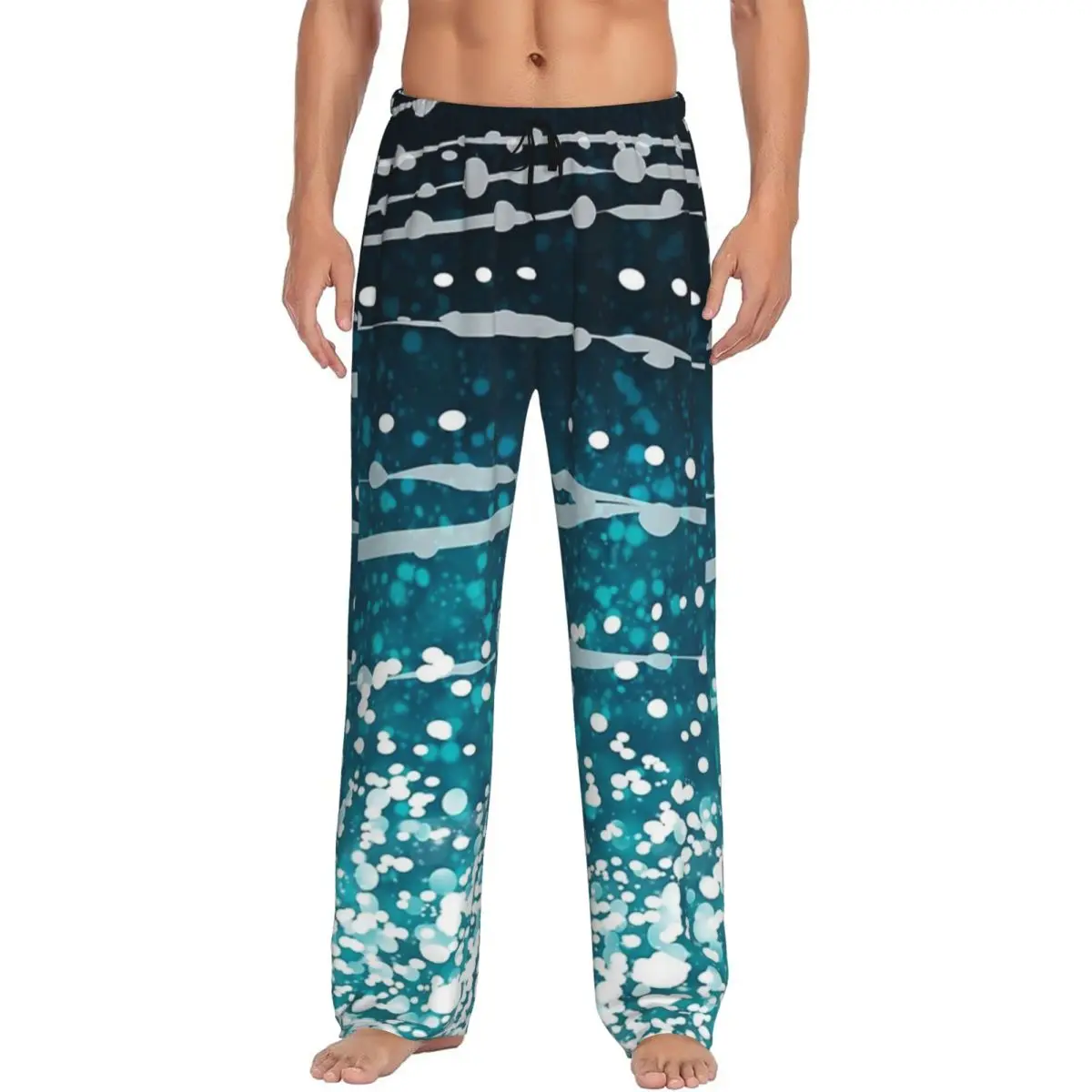 Custom Whale Shark Pattern Pajama Pants Men Sleepwear Sleep Lounge Bottoms with Pockets