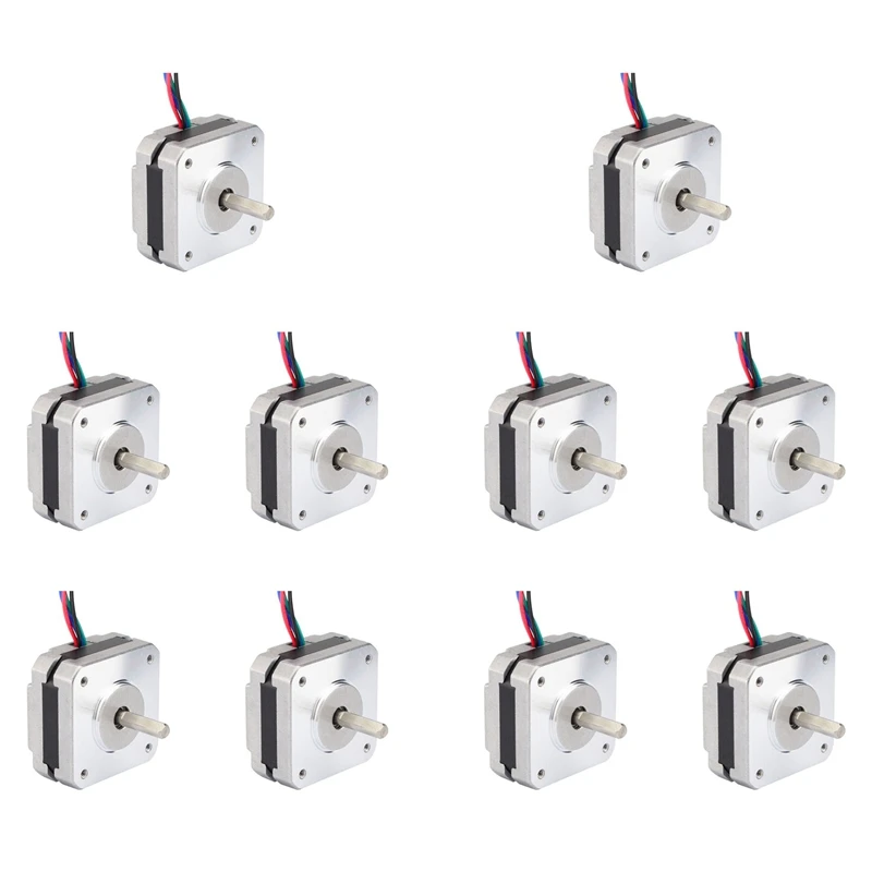 Promotion! 10X 17Hs08-1004S 4-Lead Nema 17 Stepper Motor 20Mm 1A 13Ncm(18.4Oz.In) 42 Motor Nema17 Stepper