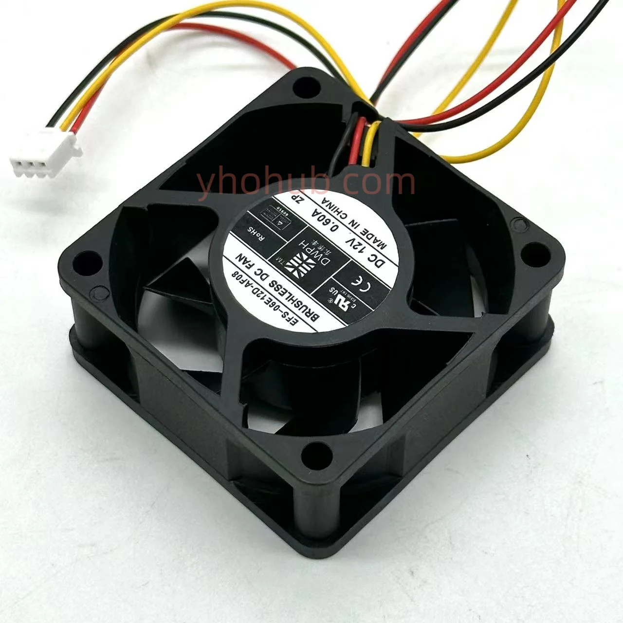 

DWPH EFS-06E12D-AF08 Server Cooling Fan DC 12V 0.6A 60x60x28mm 3-wire