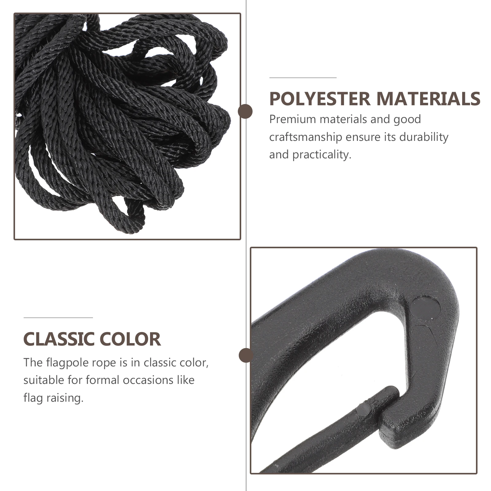 

Flagpole Accessory Set Rope Outdoor Replacement Polyester Accessories Pp Kit for Parts