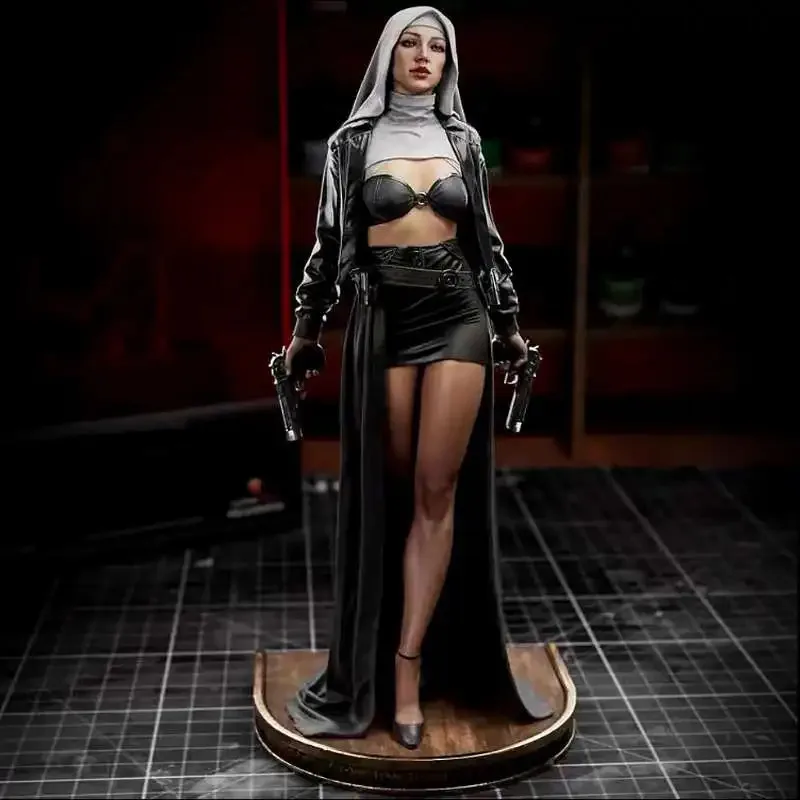 

Sexy Double-Gun Nun Killer 3D Plastic Figure of Soldier