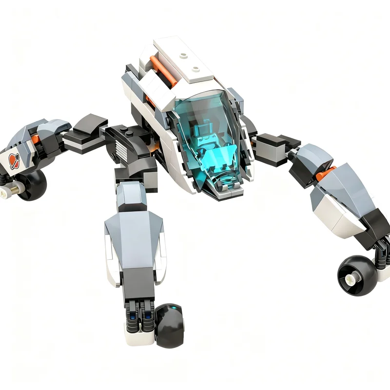 343pcs MOC City Space Space Sliding Mech! Model Building Blocks DIY Assemble Education Creative Idea Collection Birthday Display