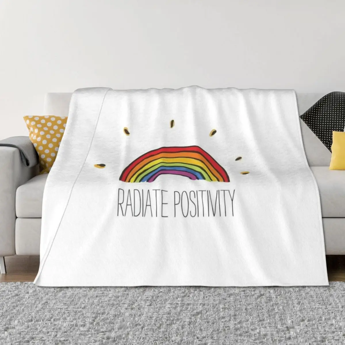 

Radiate Positivity Throw Blanket Blankets For Bed Luxury Thicken For Baby Blankets