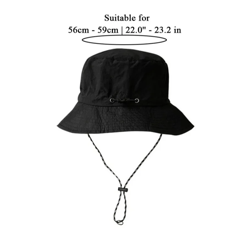 Tragbarer, wasserdichter, schnell trocknender Sonnenhut, Fischer, Unisex, Outdoor, Sommer, Anti-UV-Schutz, Camping, Wandern, Kappe, Panama-Eimerhut – Detail 1