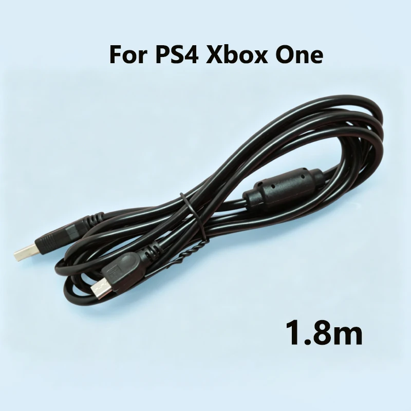 1/2PCS Black Micro USB Charger Cable 1.8m/2.75m with Ferrite Core For Charging PS4 Xbox One & Xbox One S Controllers view 2