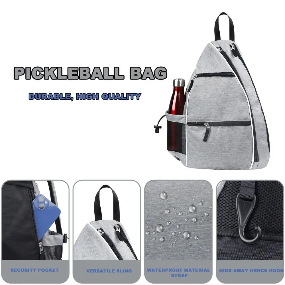 Pickleball Rackets Backpack for Men Women Sports Reversible Pickleball Paddle Bag Tennis Racquetball Badminton Travel Sling Bag