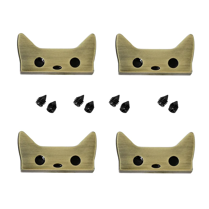 4pcs Various Shapes Button Leather Luggage Signs Metal Jeans and Other DIY Decorative Cartoon Buttons Hardware Accessories