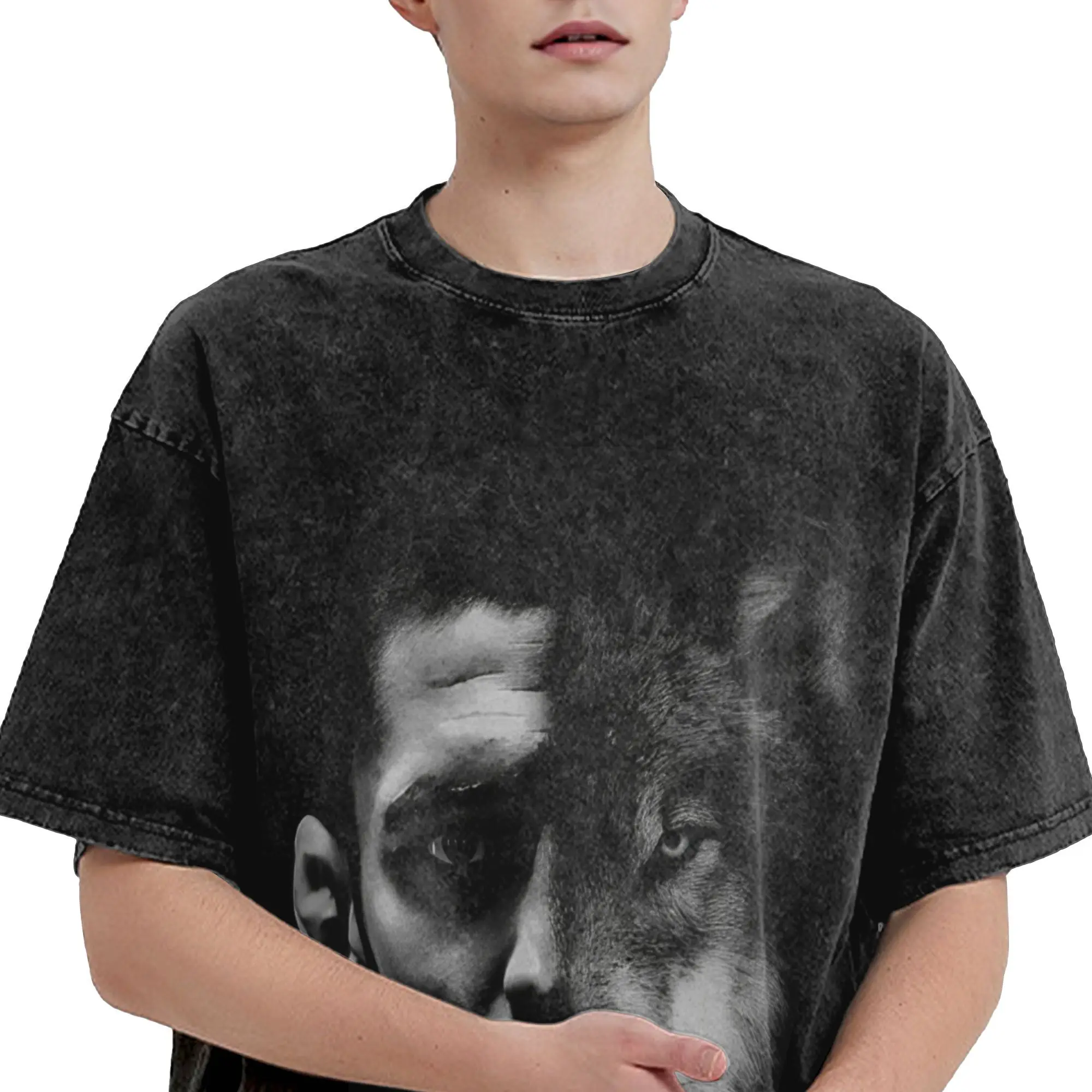 زوجين تي شيرت Khamzat Chimaev غسلها تي شيرت Harajuku وجه كبير 2025 الشاطئ تي شيرت الشارع الشهير طباعة بلايز عادية هدية فكرة #4