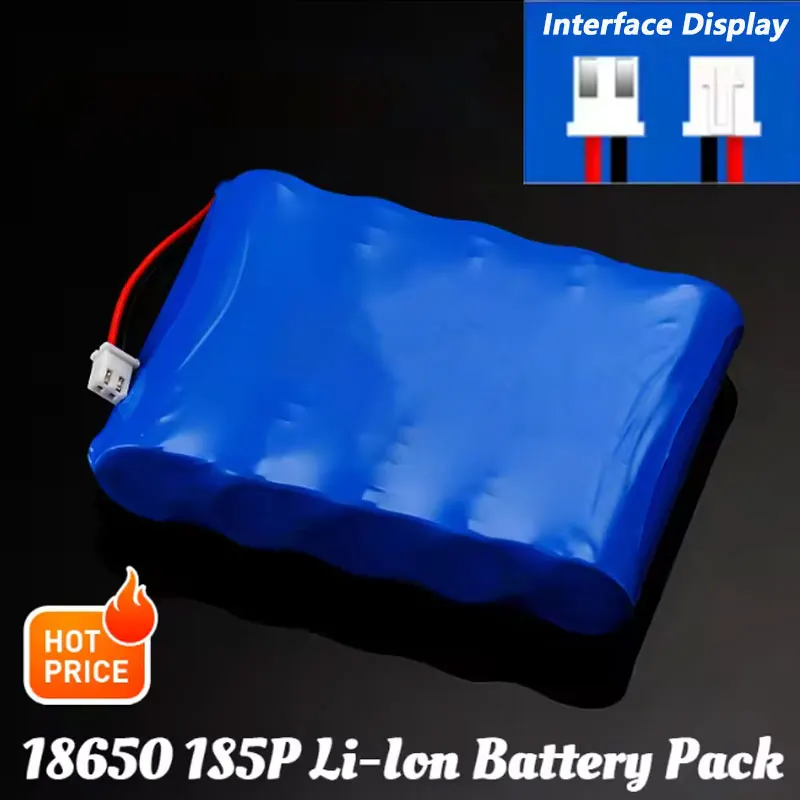 

3.7V 8000mAh New 1S5P battery pack 18650 lithium-ion rechargeable battery pack Xh2.54 SM PH2.0 plug-in built-in BMS