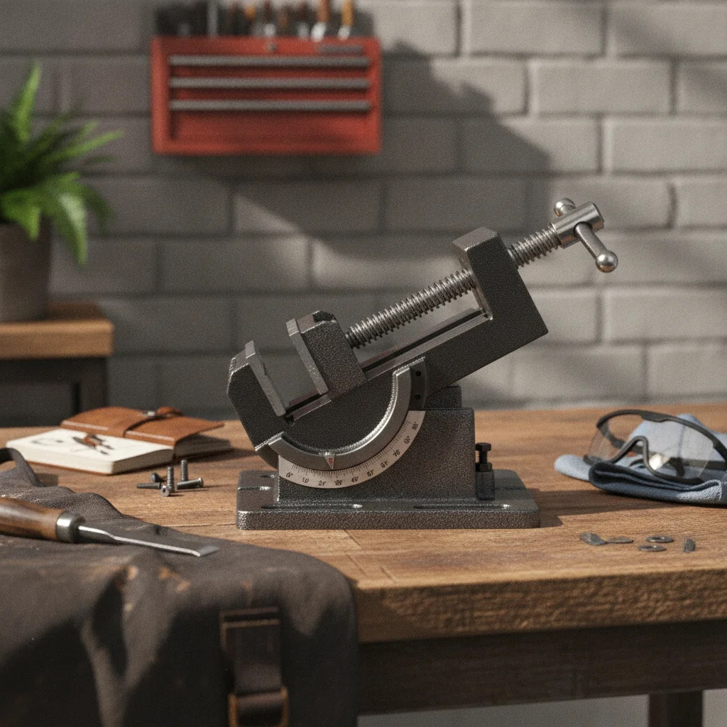Tilting Drill Press Vise Adjustable Tilt Swivel Vise with Graduated Base Stable Long-Lasting for Machinists, Workshop, Workbench
