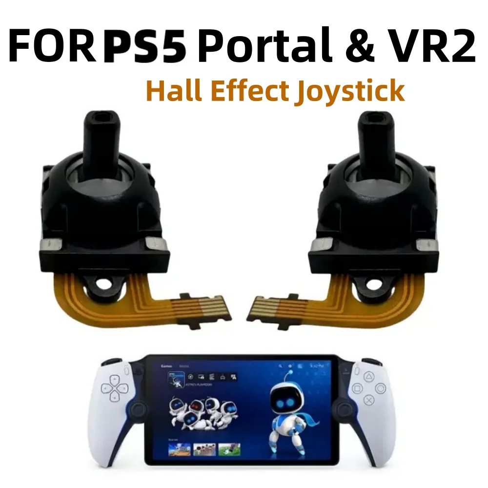 Left/Right Electromagnetic 3D Analog Joystick Module for PS Portal Hall Effect Joystick Thumb Grip Replacement Accessory