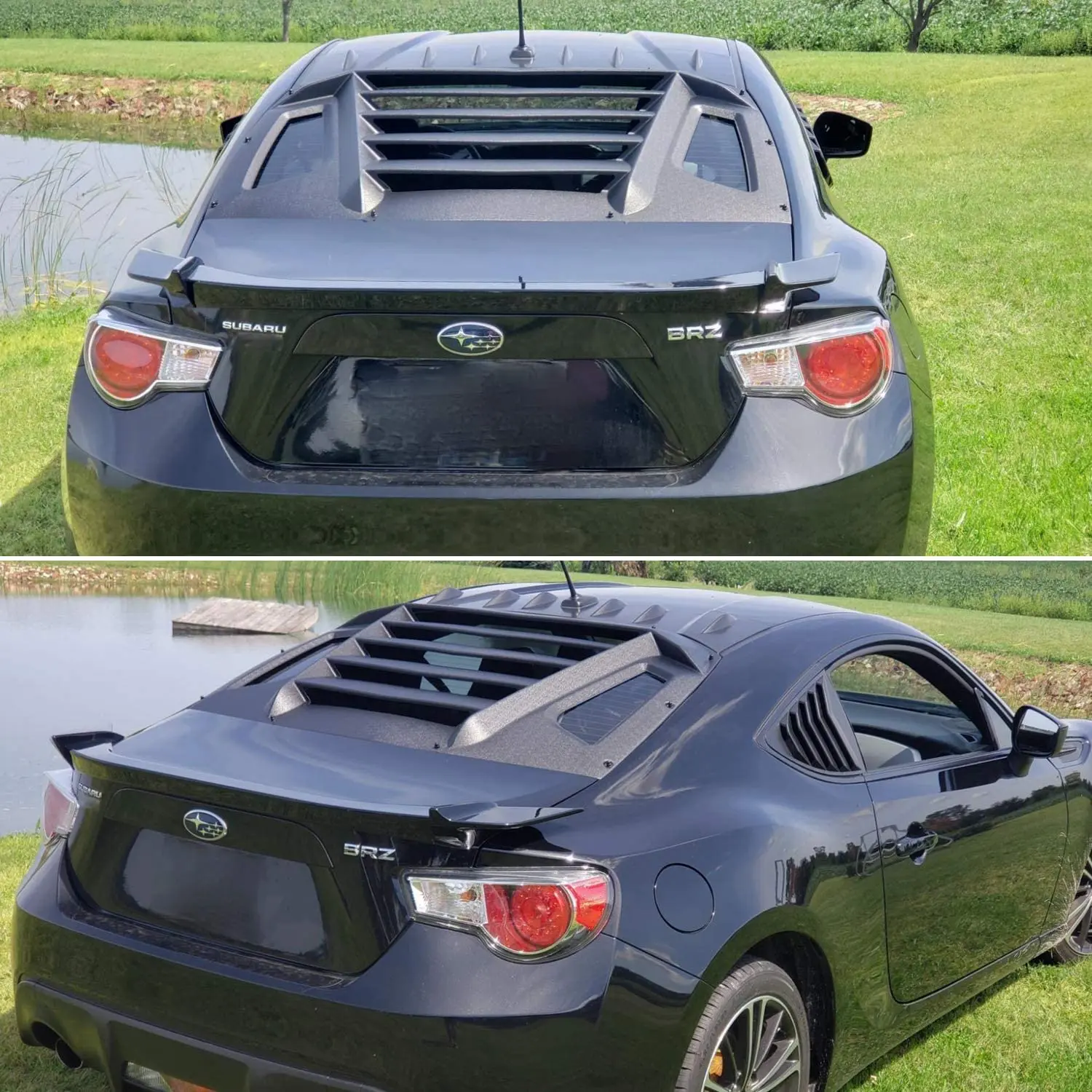 TML Rear Window Louver for 2013-2020 Subaru BRZ 2013-2016 Scion FR-S 2017-2020 Toyota GT86 ABS Window Sunshade Cover Matte Black