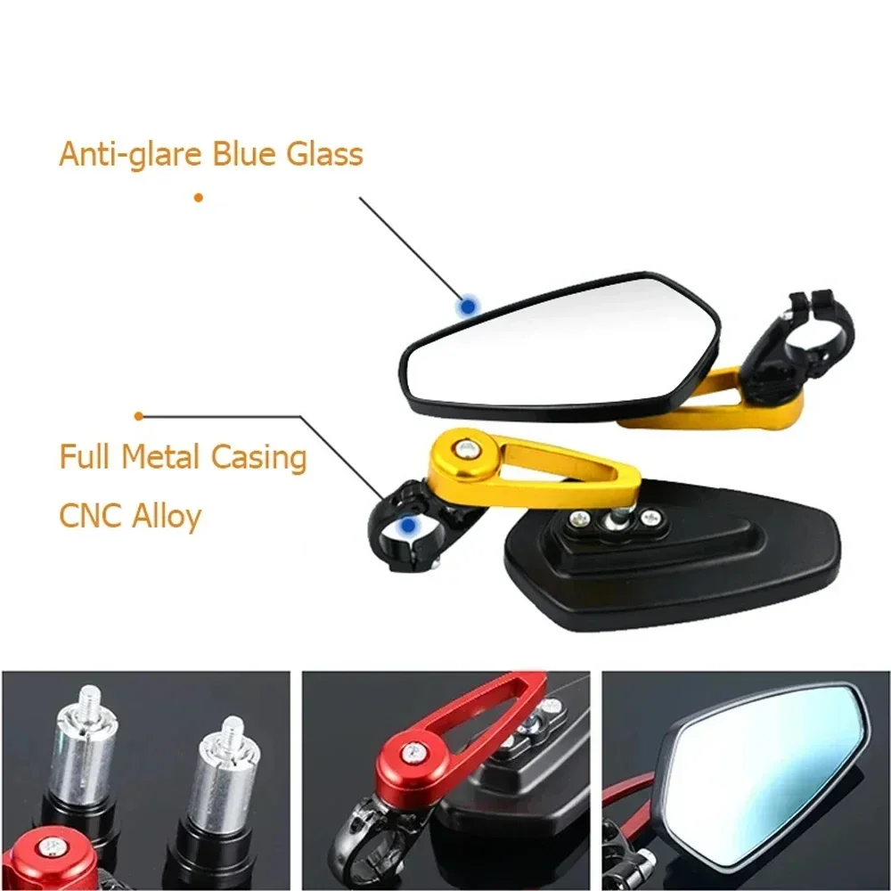 

Motorcycle Rear View Mirrors 7/8" 22MM Handle Bar End For HONDA NT1100 NT 1100 CRF1100L CRF1000L Africa Twin ABS/DCT