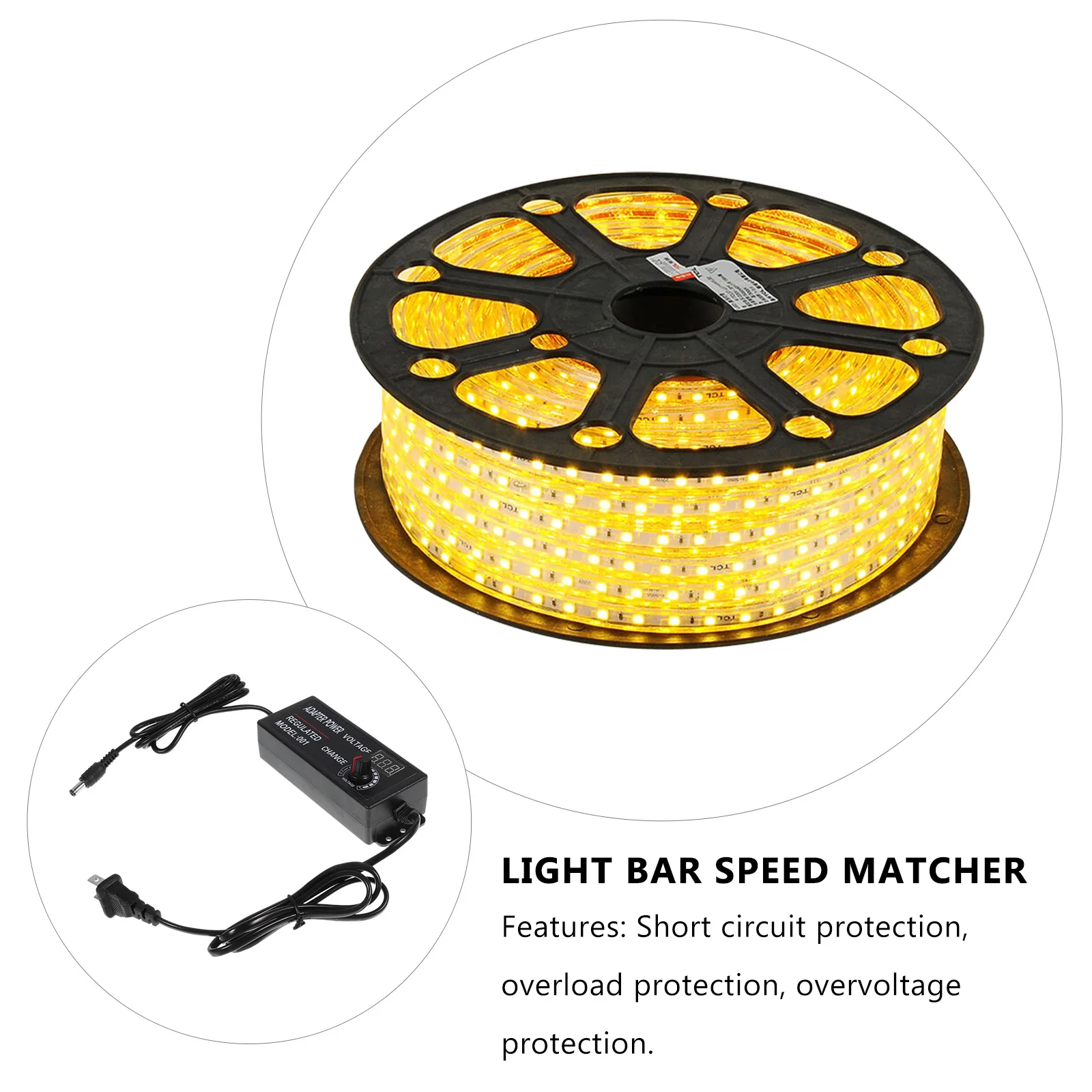 

Adjustable Dc Power Adapter 3-12V 5A LED Light Dimmer Compatible with Router Camera Speaker LCD Display Universal Power Supply