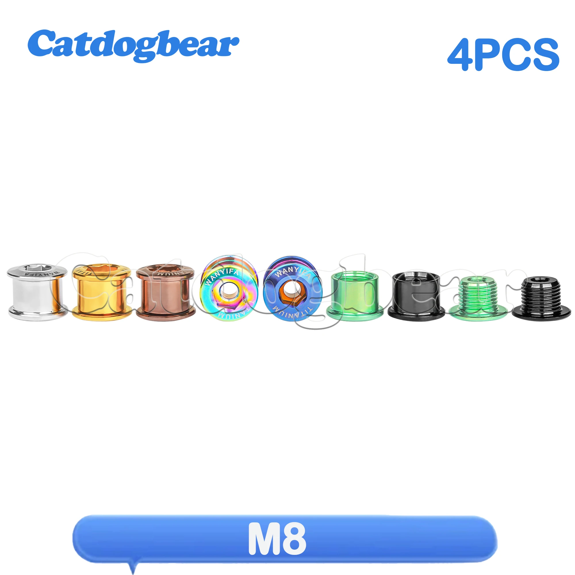 

Catdogbear Titanium Bolt M8 Integrated Crankset For Mtb Chainwheel Screws Monoplate