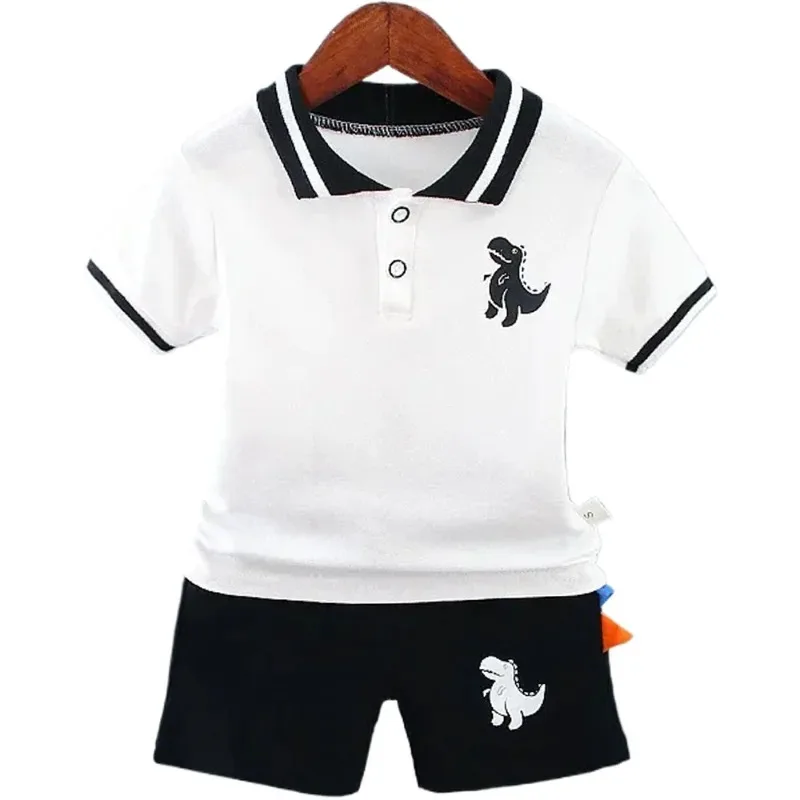 New Summer Baby Boys Clothes Children Cartoon T-Shirt Shorts 2Pcs/Set Kids Clothing Set Infant Casual Costume Toddler Tracksuits image 6