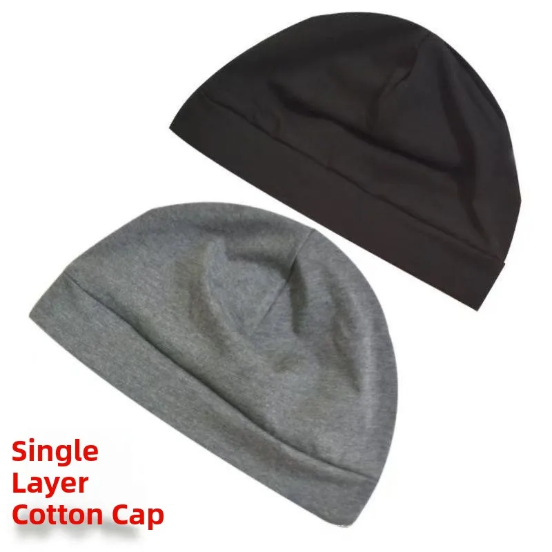 Pure Cotton Thin Single Layer Head Cover Chemotherapy Patients Post-Operation Men Women Cotton Fabric Hats