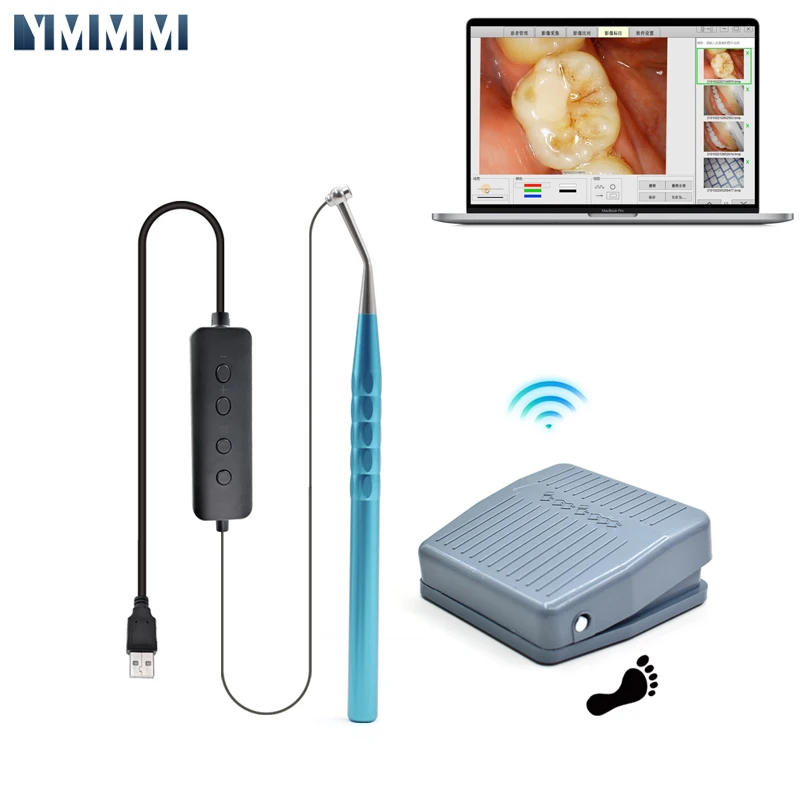 Orthodontic Brackets Tools LED Visual Dental Digital Micro Intra Oral Camera Wifi Foot Control HD Visual Camera for Endo Motor