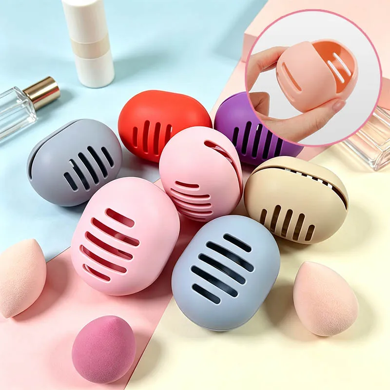 20/30/50PCS Silicone Makeup Sponge Holder Eco-Friendly Multi-hole Beauty Egg Storage Case Travel Protable Cosmetic Refill Box