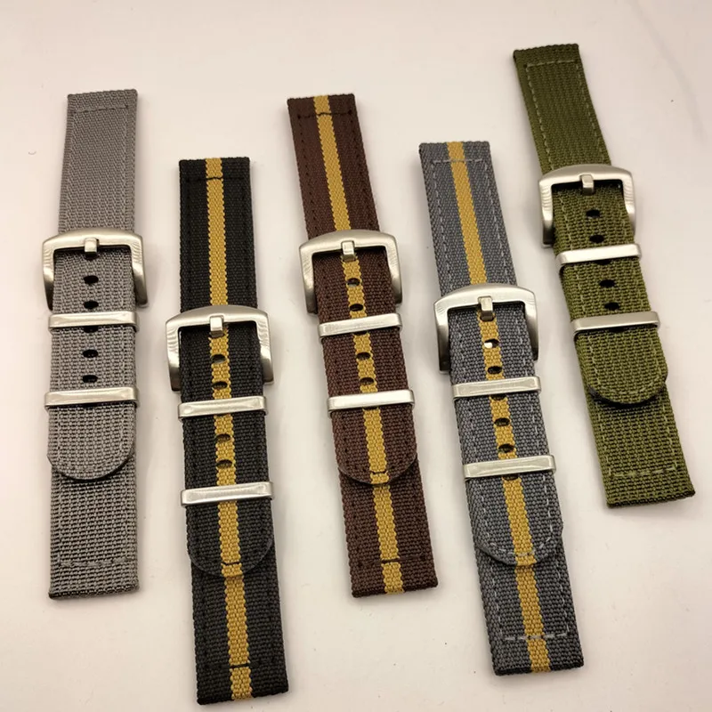 

Two-stage nylon strap Double strap watch accessories for men and women 18.20.22MM