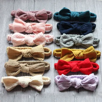 $0.01/PC 코튼 머리띠 아기 소녀 신생아 Elasitc 헤어 밴드 패션 모자를 쓰고 있죠 대형 활 어린이 헤어 액세서리 무료 선물