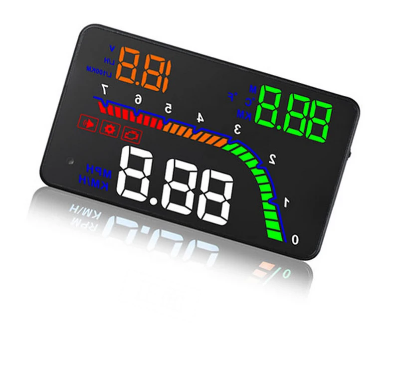 1Pcs 114×66×14mm T100 Car HUD No Brand No OEM Part Number OBD2 EUOBD Plug‑and‑Play Multi‑Function Driving Computer