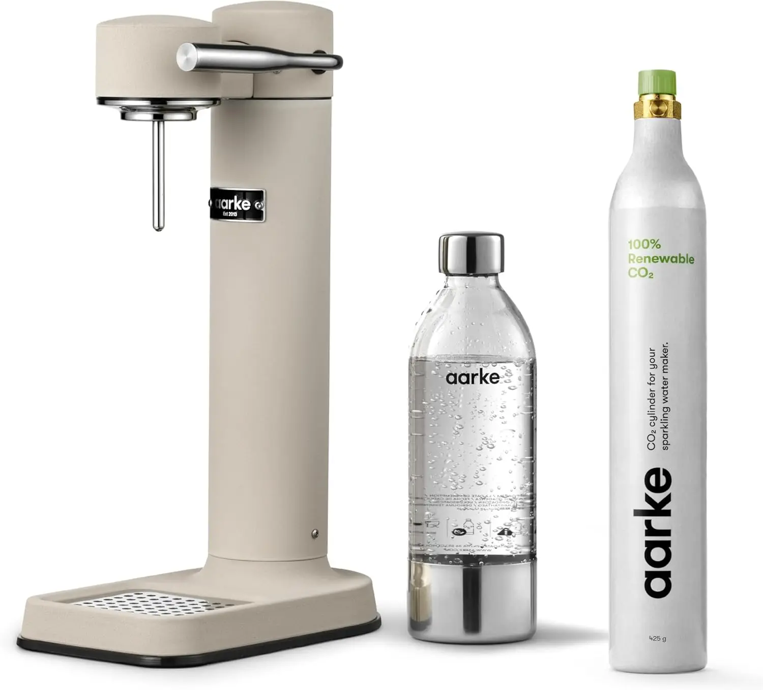 

Carbonator lll with CO2 Cylinder, Sparkling & Carbonation Water Machine, Stainless Steel with Reusable Bottle Volume 800 mL