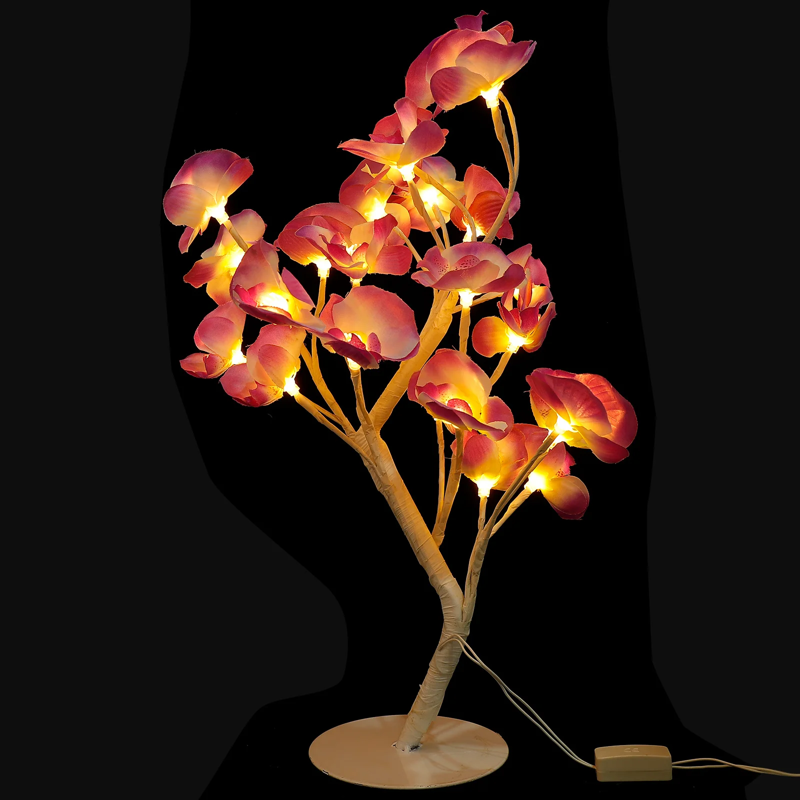 

1Pcs Butterfly Orchid Tree Shape Night Lamp USB Rechargeable Waterproof Desktop Night Light Bedroom Lighting Decor Lamp