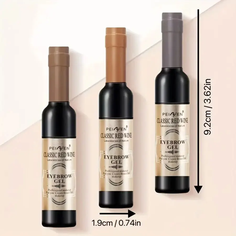 Red Wine Bottle Eyebrow Tattoo Gel Tinted, Waterproof Tear Off FilmForming Eyebrow Pomade, Long-lasting Eyebrow Dye Cream Makeup