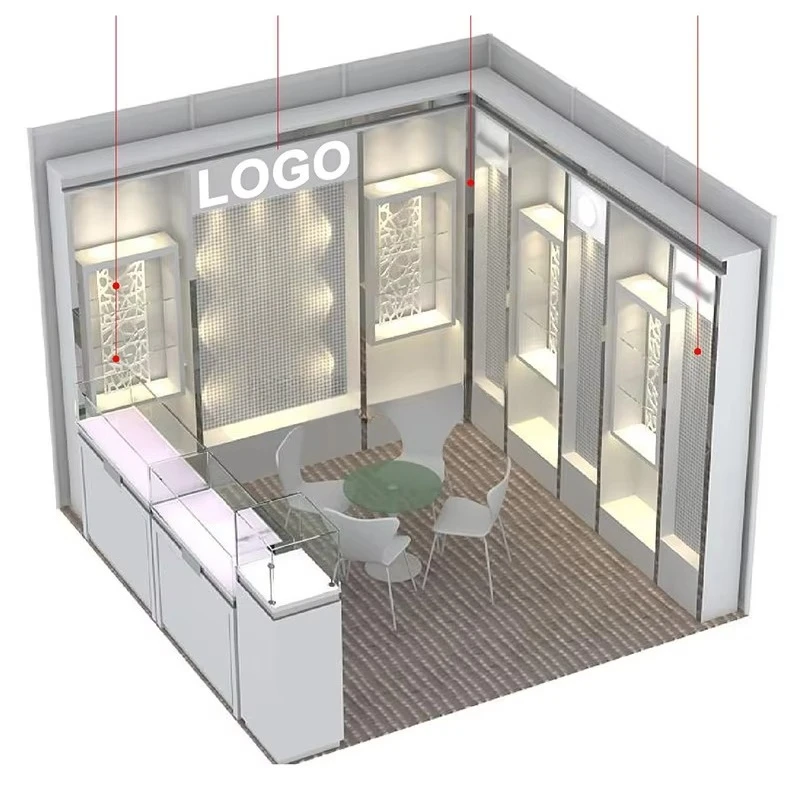 

Factory Design Expo Custom Color Logo Display Wall Jewelry Display Cabinet Fashion Jewelry Cabinet Store