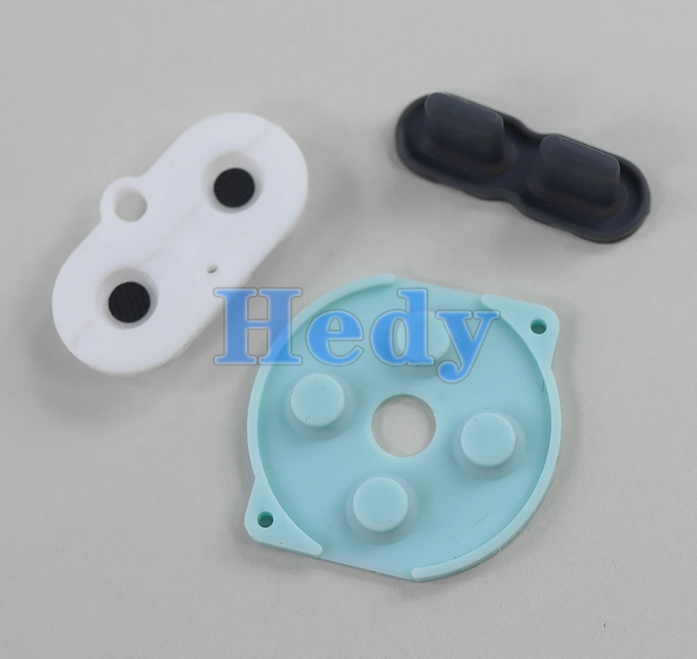 2 conjuntos de acessórios para sistema de jogo, para gameboy pocket gbp, botão condutor de borracha, almofadas de silicone a b d-pad, teclado selecionado