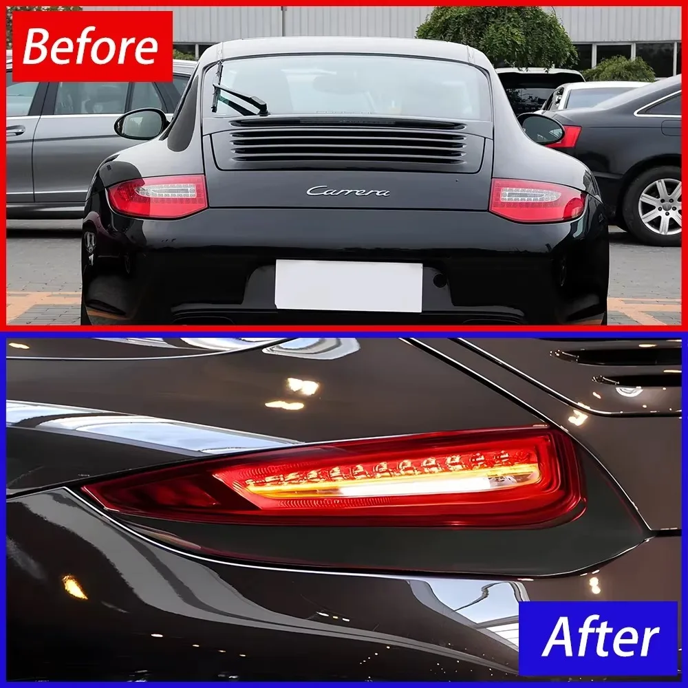 For Porsche 911 2008-2011 997.2 Auto LED Rear Lamps Assembly Upgrade New High Configuration Plug and Play Taillights Accessories