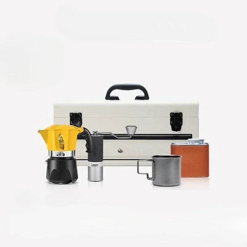 Camping Coffee Box Mocha Pot Outdoor Gift Box Coffee Camping Equipment Full Set