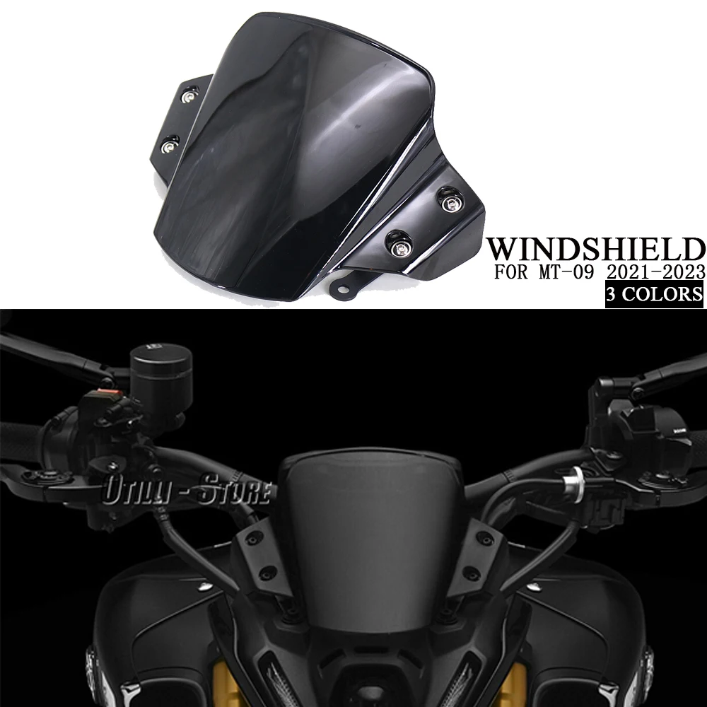 

New MT-09 Windshield Screen Motorcycly Fly Shield Wind Deflector Screen For Yamaha Windscreen MT09 MT 09 mt09 2021 2022 2023