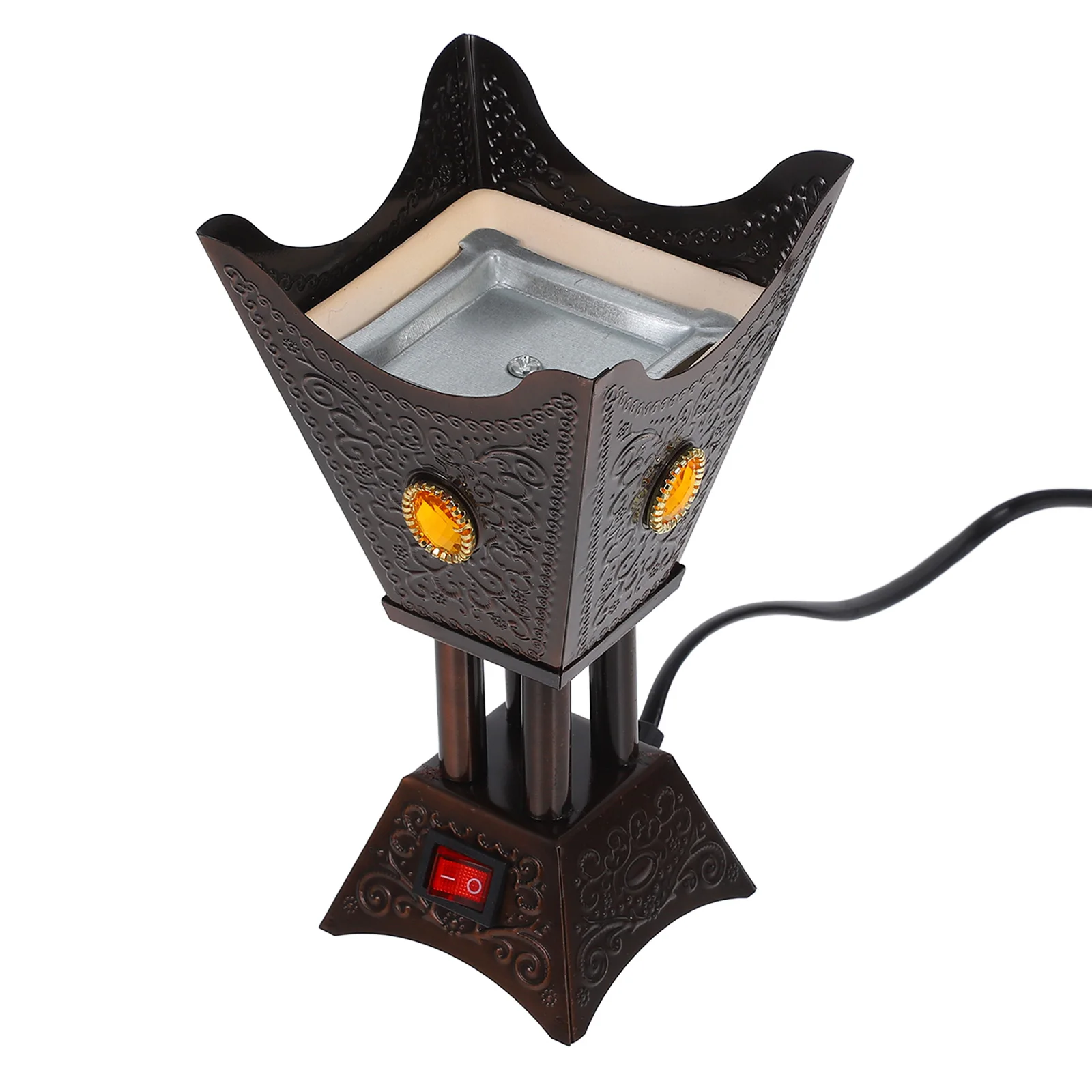 

Plug-in Incense Burner Decorative Censer Decorations Mini Metal Holder Electric