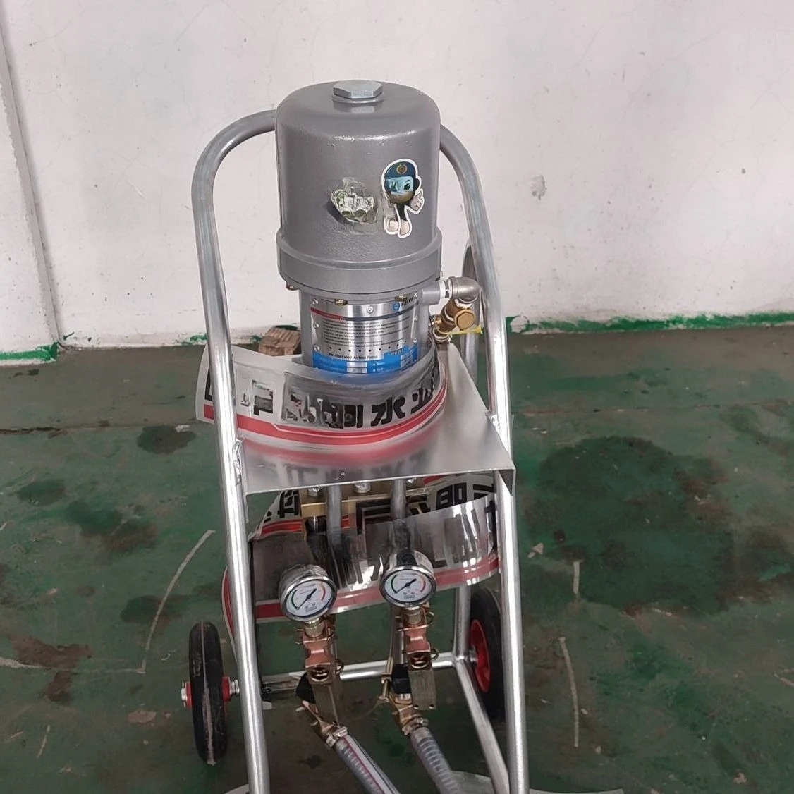 2ZBQ6/2.0 pneumatic grouting pump, small double-liquid pneumatic high-pressure grouting machine for mines