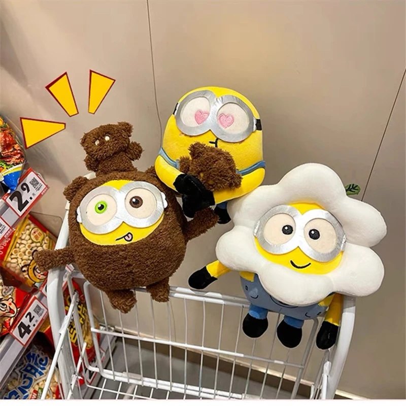 Bob en Peluche Énorme des Minions, de 9 Pouces, 25cm, Décoration au Beurre, Cadeau d'Anniversaire pour Enfant, 1 Pièce