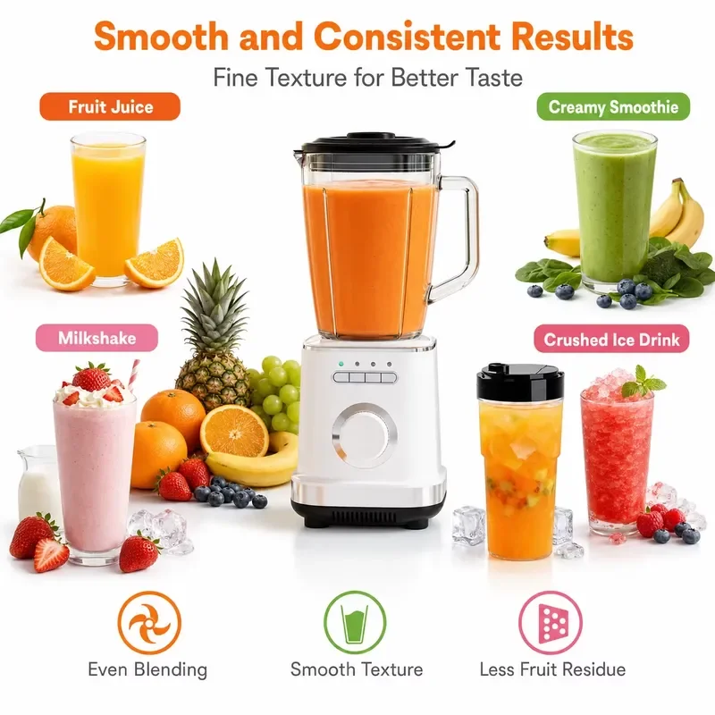 1.75 liter 700 watt high-speed blender, crushed ice juicer, self-cleaning function, a variety of blades, household kitchen