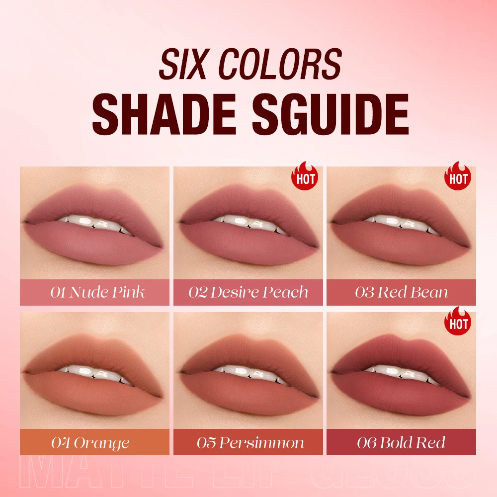 BANXEER Liquid Lipstick Super Waterproof Long Lasting Highly Pigmented Smudge-proof Non-stick Cup Lip Glaze Lip Tint Makeup
