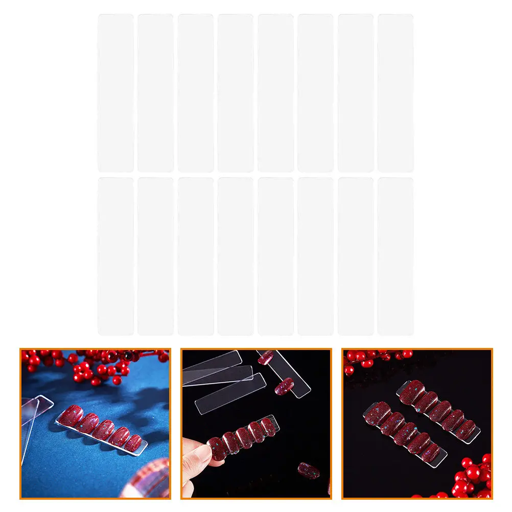 

50Pcs Nail Display Strips Nail Art Practice Stand Fake Nails Display Holder Sturdy Easy Storage Portable Salon Home Tools