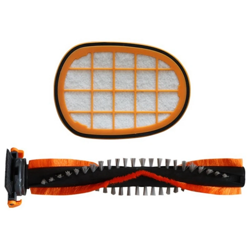 ABLS 2PCS แปรงลูกกลิ้ง HEPA Filter สําหรับ Philips FC6822 FC6823 FC6827 FC6908 FC6906 FC6904 เครื่องดูดฝุ่นเปลี่ยนชิ้นส่วน