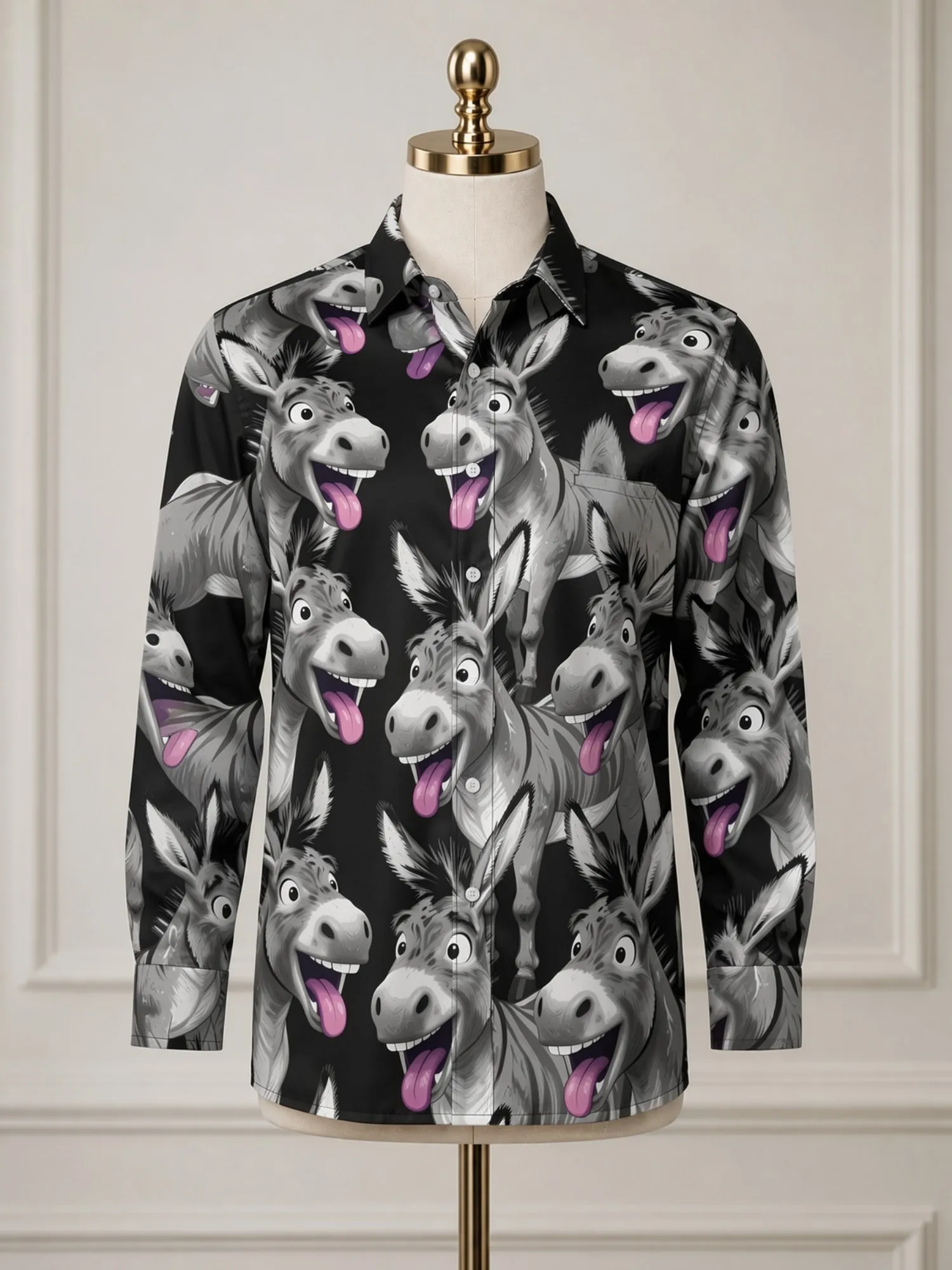 Mens Clubwear Satin Long Sleeve Button Shirt Soft Glossy Dress Shirt Lightweight Party Office Beach Vacation Clubwear Resort Top