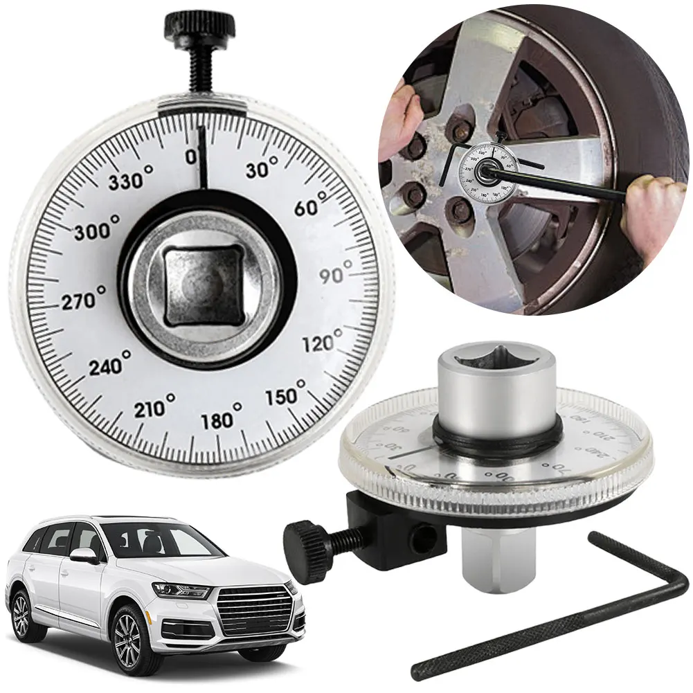 Spanner Torque Meter Dial Long Handle Torque Wrench Angle Torque Gauge Adjustable Angle Measuring Tool Auto Service Equipment