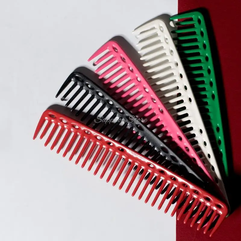 Japanese Wide Tooth Large Hair Cutting Comb 20cm Barber Shop Resin Multifunctional Haircut Comb For Salon Hairdressing
