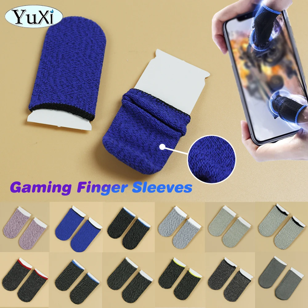 

1Pair Finger Cover Game Controller Suitable For Mobile Game Anti Sweat Scratch Touch Screen Game Finger Thumb Cover Gloves