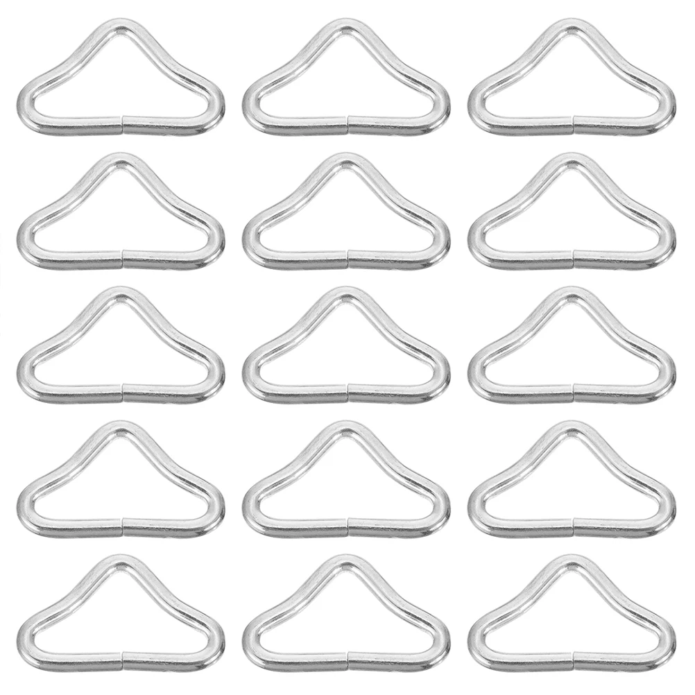 

50 Pcs Triangle Ring Buckles Trampoline Parts Galvanized Steel Wear Resistant V Shaped Rings Professional Tools Portable Spring