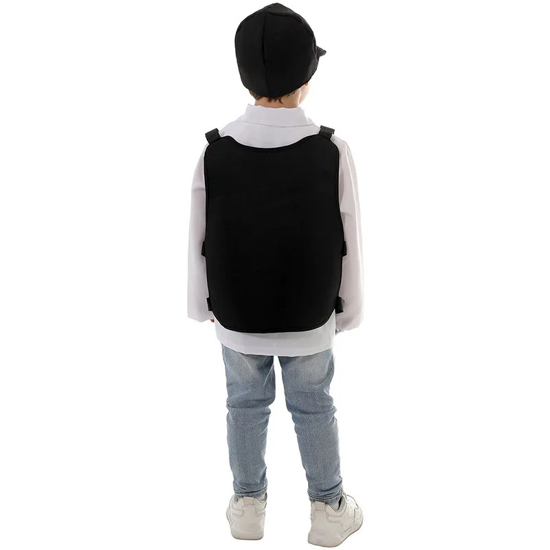America FBI Agent Costumes Set Accessories for Kids Dress Up SWAT Police Halloween Costume Cosplay