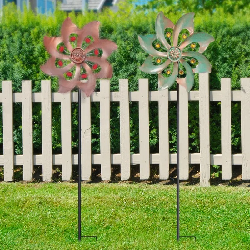 

Metal Windmill Garden Decor Outdoor Spinning Windmill Lawn Ornament Weather Resistant Craft Windmill Yard Patio Farmhouse Decor