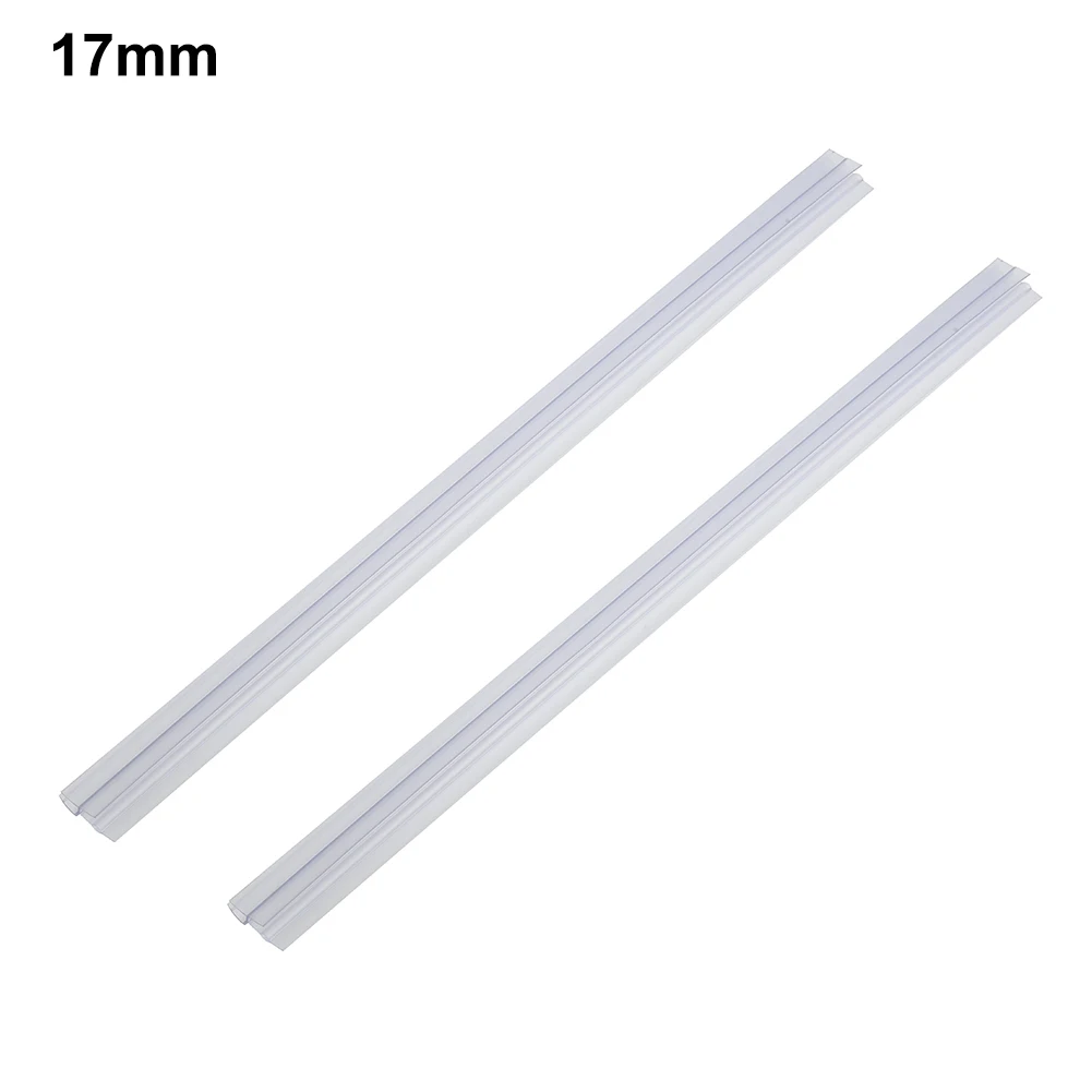 2 Pcs 50cm Bath Shower Screen Door Seal Strip PVC Frameless Glass Door Bottom Weather Stripping Seal Sweep Water Blocking Strip