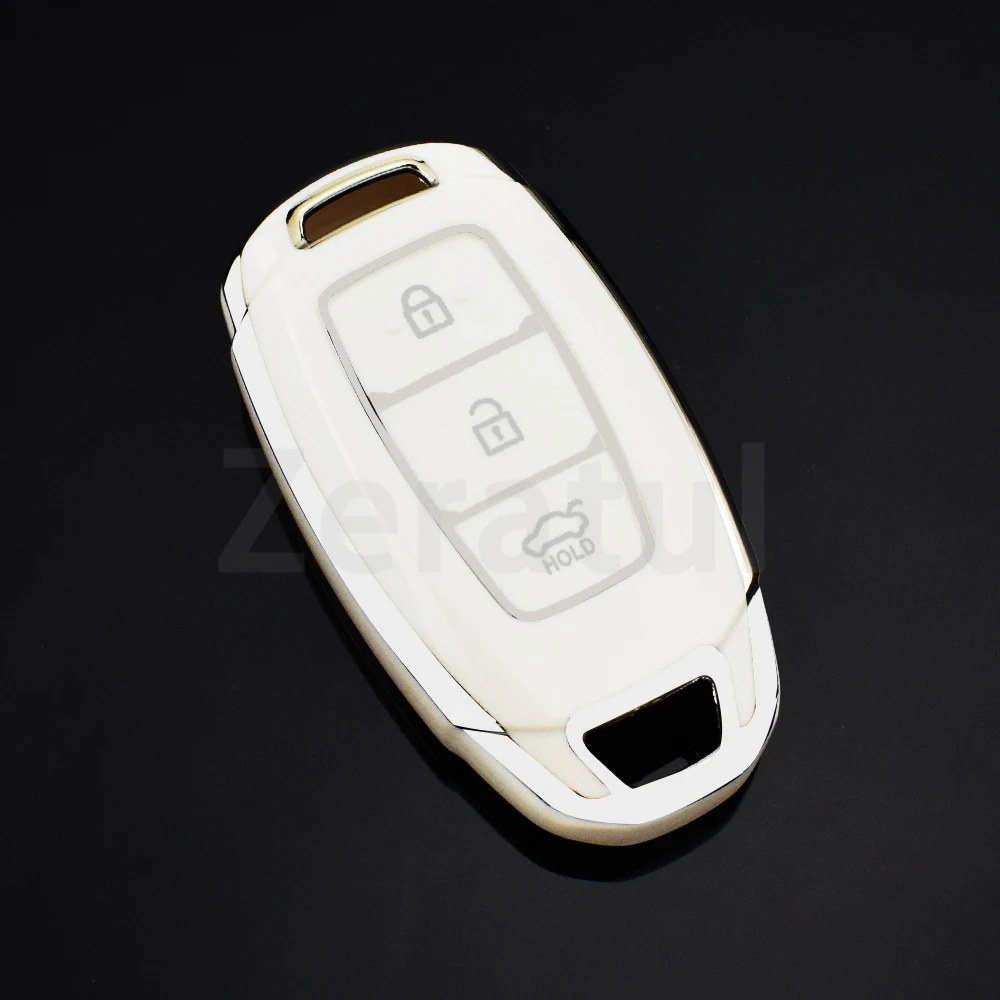 3 Buttons TPU Shell Fob Car Key Case Full Cover For Hyundai Santa I30 IX35 Encino KONA Solaris Azera Grandeur Elantra Accent Fe